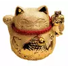 Щасливий кіт - скарбничка Манеки Неко в золоті №1