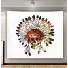 Гобелен настінний "Череп індіанця Бохо в білому"