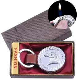 Запальничка-брелок в подарунковій коробці Орел (Звичайне полум'я) №XT-55 Silver