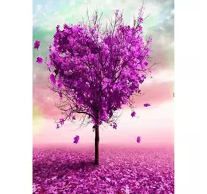 Раскраска по номерам 40*50см "Дерево в цвету" OPP (холст на раме краски+кисти)