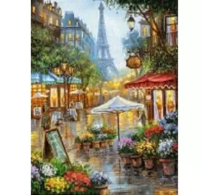 Алмазна мозаїка за номерами 30*40 "Вулиці Парижа" карт уп. (полотно на рамі)