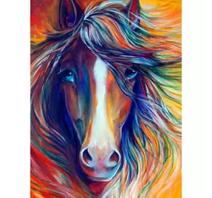 Раскраска по номерам 30*40см "Лошадь" OPP (холст на раме краски+кисти)