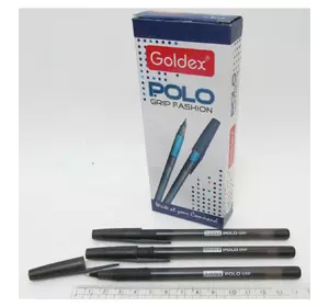 Ручка масляна Goldex "Polo grip Fashion # 422 Індія Black 1,0 мм з грипом