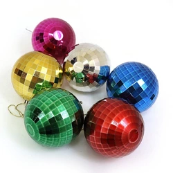 Набір ялинкових кульок "Discoball" 8см, 6шт, OPP