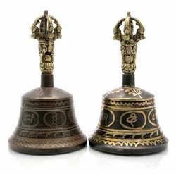 Дзвін чакровий (d-8,7,h-15 см)(Bell Itching No.3 Black/Gold)