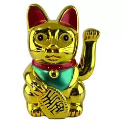 Кішка Манекі-неко махає лапою "Золота Лапка" пластик (25,5х18х14 см)