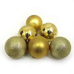 Набір ялинкових кульок "GOLD" 6см, OPP, 6шт, 1шт/етик.