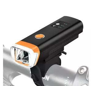 Велосипедний ліхтар HJ-047-XPG ULTRA LIGHT, ALUMINUM, AVTOLIGHT SENSOR, Waterproof, акум., ЗУ micro USB
