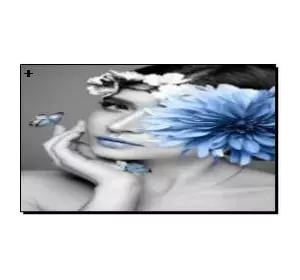 Алмазная мозаика по номерам 40*50 "Девушка с цветком" карт уп. (холст на раме)