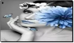 Алмазная мозаика по номерам 40*50 "Девушка с цветком" карт уп. (холст на раме)