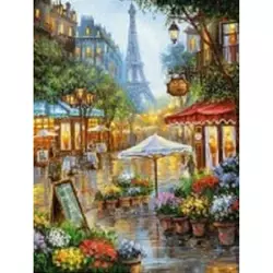 Алмазна мозаїка 30*40см "Вулиці Парижа" рулон у PVC (без підрам)