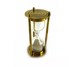 Пісочний годинник з бронзи на 1 хвилину 15 секунд. ( d-4.4 см h-9.3 см)
