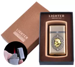 Запальничка в подарунковій коробці Породистий Жеребець (Турбо полум'я) №XT-32 Gold
