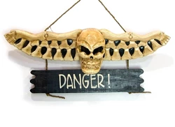 Череп з кістками "Danger!" (54х12х35 см)(ARS005A)