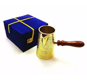 Турка бронзова позолочена бронзова у футлярі 0,7л. (19х9,5х11 см) (Turky Coffee Gold)