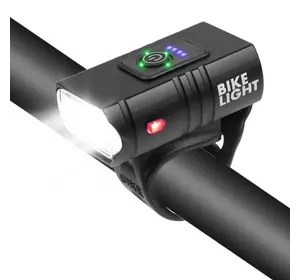 Велосипедний ліхтар BK-02Pro-2XPE ULTRA LIGHT, ALUMINUM, індикація заряду, Waterproof, акум., ЗУ micro USB