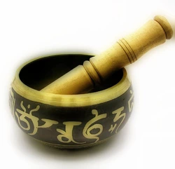 Чаша поющая с рисунком (d-15,h-8 см)(Singing Bowl Carving no.4)