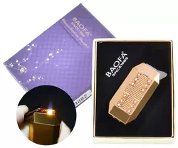 Запальничка подарункова Baofa (Турбо полум'я) №3892 Gold