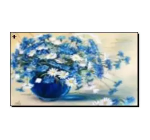 Алмазная мозаика по номерам 30*40 "Цветы в вазе" карт уп. (холст на раме)