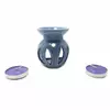 Аромалампа керамічна ,подарунковий набір пурпурова (12х8х7см)