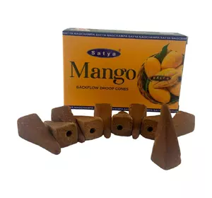 Mango Backflow Dhoop Cone (Манго) (Satya) 10 конусів в упаковці