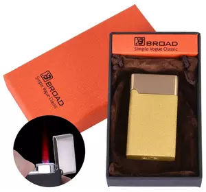 Газова запальничка в подарунковій упаковці Broad (Турбо полум'я) №XT-4976 Gold