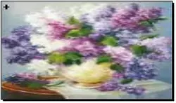 Алмазная мозаика по номерам 30*40 "Ваза с цветами на столе" в рулоне