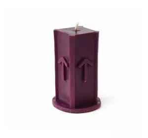 Свічка рунічна Тейваз фіолетова