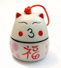 Щасливий кіт - керамічний дзвіночок №6