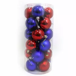 Набір ялинкових кульок "Simple" d6см, 24шт, PVCбанка, 1шт/етик.