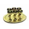 Чарки бронзові (н-р 6шт./90мл.)(h-10.5 см)(Goblet Set polish Med.-5 designs)