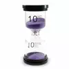 Годинник пісковий (10 хвилин) "Фіолетовий пісок" (10х4,5х4,5 см)
