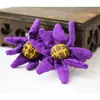 Сережки ганчірні Квітка фіолетовий