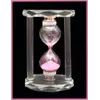 Пісочний годинник в скляному корпусі Рожевий пісок