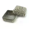 Шкатулка квадратна з перлами (7х7х4 см)