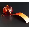 Японський скляний дзвіночок Фурін 8*8*7 см. Висота 40 см. Червоний