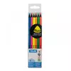 Набір кольорових олівців трикутний "Fluo" ТМ "MILAN" 6шт., D2,9mm, черн.дерево