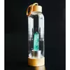 Пляшка для води з кристалом 550мл. Зелений флюорит