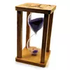 Годинник пісковий в бамбуку "Time is Money" фіолетовий (20 хв) (16,5х10х10 см)