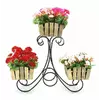 Кованая подставка для цветов Кантри "Горка-Сани 3"