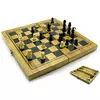 Нарди + шахи + шашки бамбук (24х12 см)