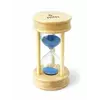 Пісочний годинник "Коло" скло + світле дерево 5 хвилин Блакитний пісок
