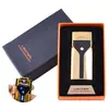 Запальничка в подарунковій коробці Lighter (Подвійна блискавка) №HL-50 Gold