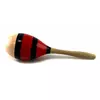 Маракас дерев'яний червоно чорний "Бджілка" ( 23х 6,4х 6,4 см)