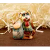 Фігурка керамічна Собачка з бочкою (колір)