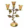 Підсвічник бронзовий на 3 свічки (19,5х13х7 см)(Candle Stand 3C Leaf Copper)
