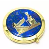 Дзеркальце косметичне "Єгипет" золото (d-7 см)(в коробці + чохол)