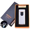 Електроімпульсна запальничка в подарунковій коробці Lighter (USB) №5009 Silver