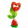 Ваза троянда керамічна з сердечком (22х9х5,5 см)B