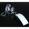 Японський скляний дзвіночок Фурін малий 7*7*6 см. Висота 40 см. Синя спіраль